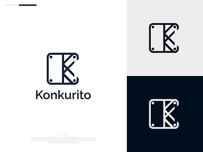 Konkurito Logo Design abstract logo design adobe illustrator adobe photoshop architectural influence branding clean lines creative concept. dribble logo design elegant branding engineering concept geometric design graphic design industrial branding mechanical aesthetic metallic look minimalist logo precision log professional identity structural logo sturdy design