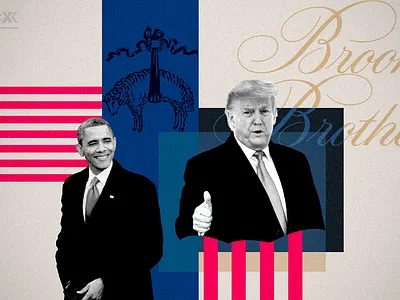 US Presidents & Brooks Brothers article editorial illustration graphic design newsletter politics us