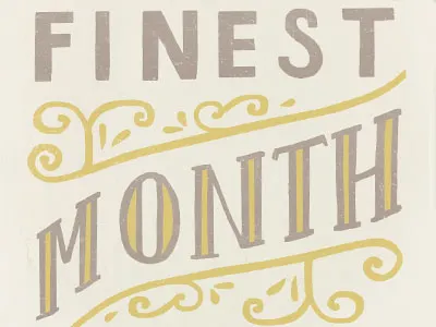 October hand drawn typography