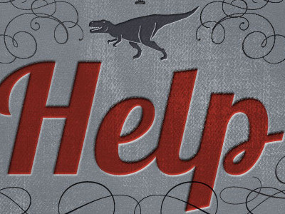 Help dinosaur font swirly type