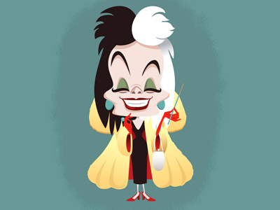 Teeny-Tiny Meanie - Cruella deVil 101 dalmations cruella devil cute disney villains