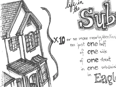 Suburbia bw hand drawn handdrawn lineart non digital sketch sketchnotes