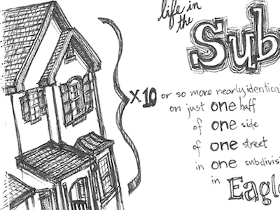 Suburbia bw hand drawn handdrawn lineart non digital sketch sketchnotes