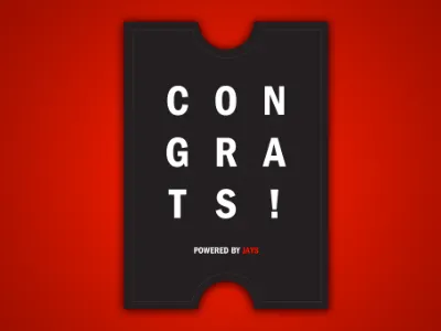 Congrats! hyper island ticket typography