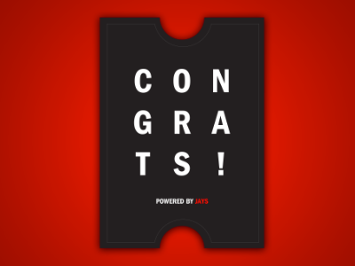 Congrats! hyper island ticket typography