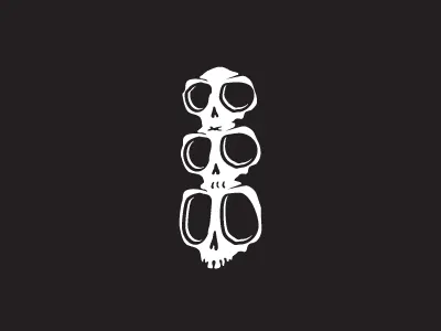 3 monkeys 3 illustration monkey skull sticker vinyl