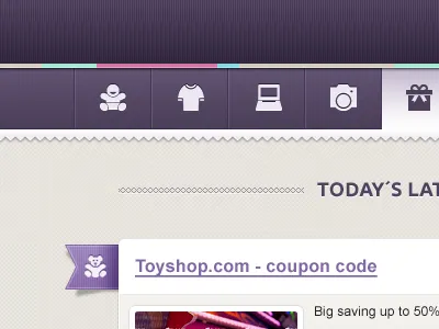 Web clean deal icons modern purple ribbon simple textures web website