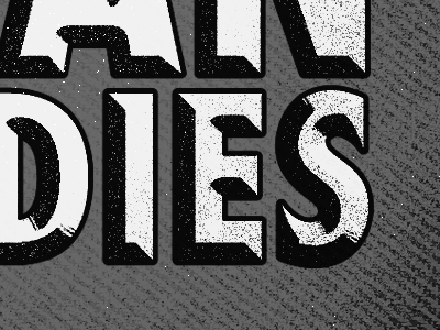 Man Ladies bevel black and white futura gray texture type