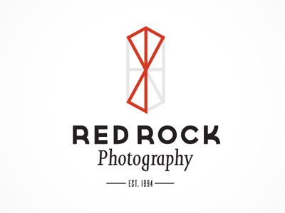 Red Rock 1 grey logo photography red