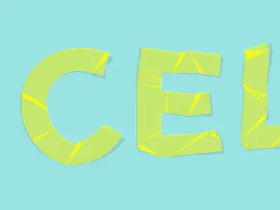Yellow Cello saran type typography