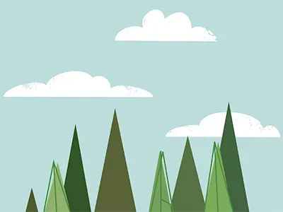 Tree tops adobe brochure clouds design illustrator stetson comma chris tree tops trees