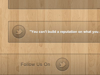 Social Footer inset wood