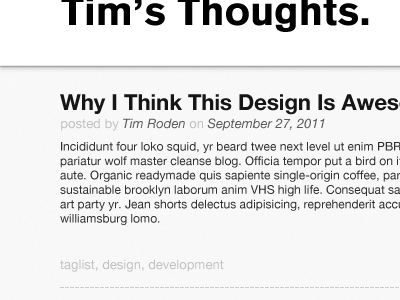 Minimalist Blog Rebound blog client design minimalism web design