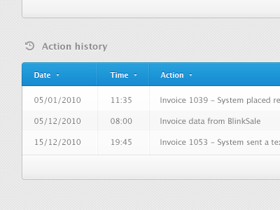 New web app alert dashboard grey invoice notification profile settings user interface ux white