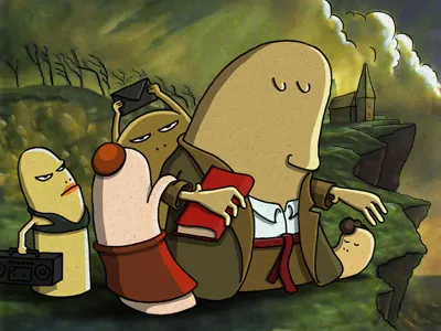 Throwing Copper illustration peter howson record cover remake