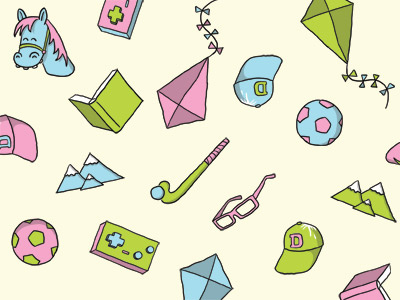 The outfit illustration pattern wallpaper
