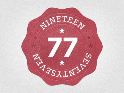 1977 design illustration red typography