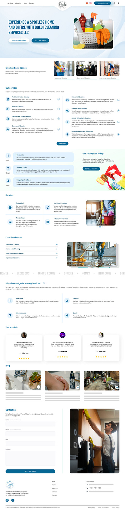 Ogedi Cleaning | UI/UX graphic design ui