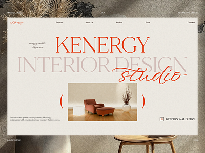 Landing Page for Interior Design Studio 2025 | Website 2025 design designer figma graphic design interior design landing page photoshop ui ux web design website