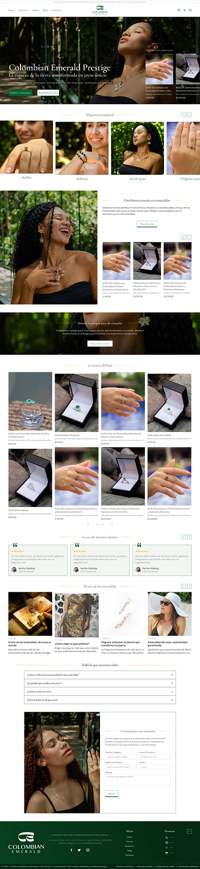 Colombian Emerald | UI/UX graphic design ui