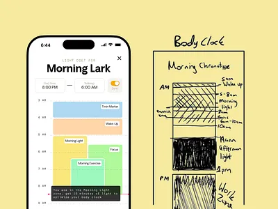 Body Clock Scheduler: Personalized Light Diet app app design app designer ios ios app ios app design ios app designer iphone mobile mobile app mobile app design mobile app designer mobile designer