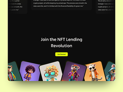 Lyndel - NFT Lending Landing Page Design tokenized assets ui