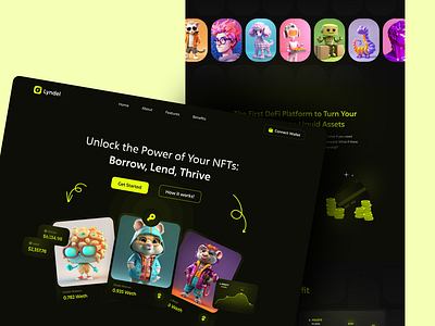 Lyndel - NFT Lending Landing Page Design tokenized assets ui