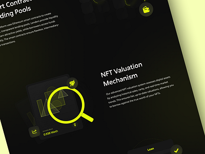 Lyndel - NFT Lending Landing Page Design tokenized assets ui