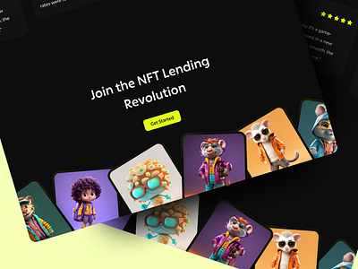 Lyndel - NFT Lending Landing Page Design tokenized assets ui