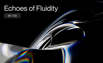 Echoes of Fluidity 3d branding cgi cinema 4d design graphic design identity design redshift