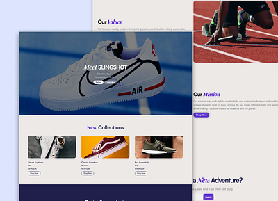 Shoe E-commerce Shop Web Design Concept graphicdesign ui ux webdesign webdevelopment