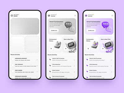 🟣 Smart Convo App Design | AI App Design landing page design