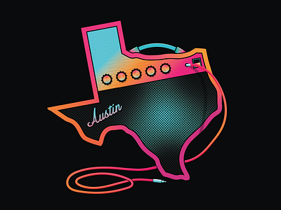 Texas Amp amplifier design graphic design illustration music texas vector