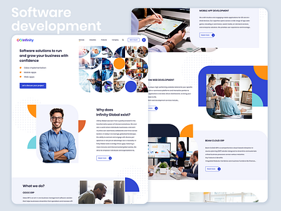 Software Development Company Landing page branding design la ui visual design webpage