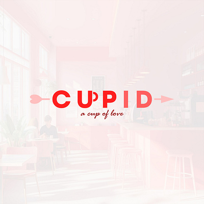 CUPid Cafe branding graphic design illustration logo