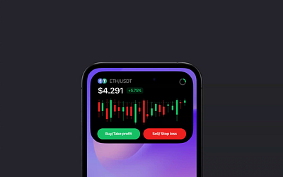 Dynamic Island for Trading Experience animation app chart crypto dark mode design dribble dynamic island graphic ios product design trading ui ux visual web3