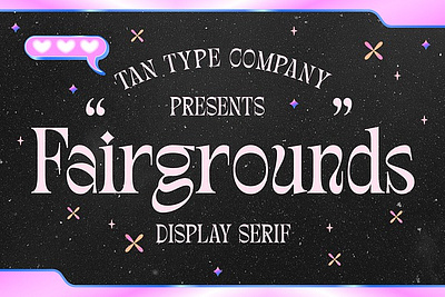 TAN - FAIRGROUNDS display font display type fashion font fun serif retro tan fairgrounds