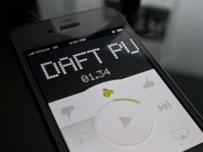 No name app daft punk design digital ios iphone texaslcd ui