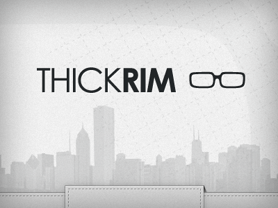 ThickRim Homepage banner city glasses identity logo skyline texture web