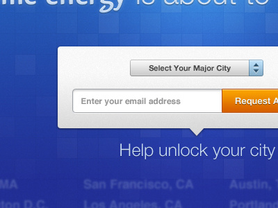 Unlock your city blue form landing mosaic