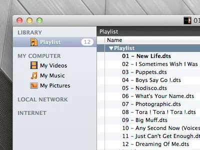 VLC Sidebar Icons 1.2 mac osx redesign ui vlc