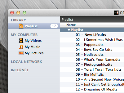 VLC Sidebar Icons 1.2 mac osx redesign ui vlc