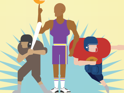 Sports baseball basketball football good icon illustration sports