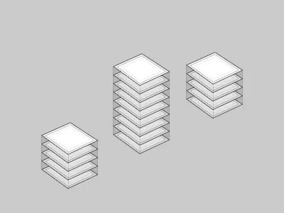 Stacks interface isometric pages stack tower