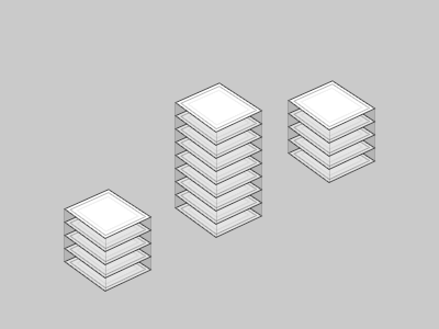 Stacks interface isometric pages stack tower