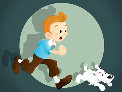 Tintin cartoon character comic fan art herge illustration tintin