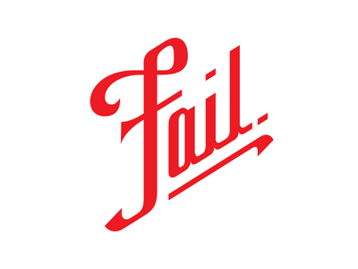 Fail lettering phrase quiption