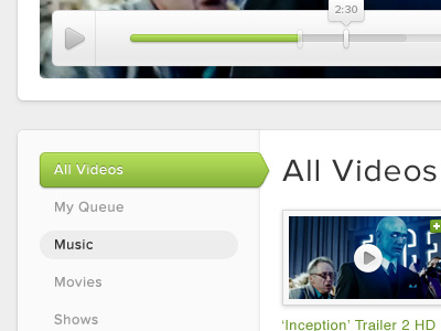 Video Theme Snippet community green menu player social video