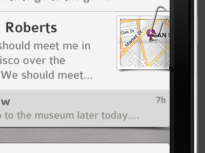 Paper-clipped Asset app iphone list map paper clip skeuomorphic ui
