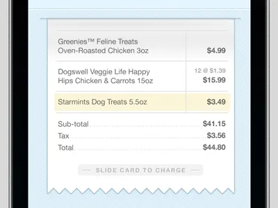 Receipt Detail app application ios iphone paid receipt ui